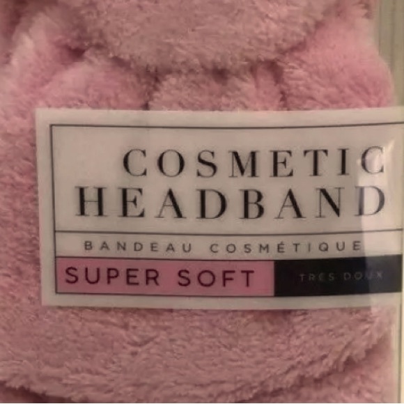 NEW Lot of 2x [Studio Dry] Cosmetic Headband w/ Removable Bow Soft Pink One Size - Picture 6 of 8